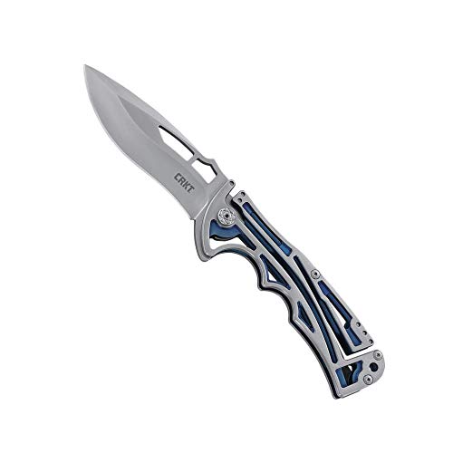CRKT Nirk Tighe 2 EDC Folding Pocket Knife: Everyday Carry, Satin Blade, Integrated Klecker Lock, Skeletonized Handle, Deep Carry Pocket Clip 5240