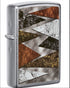 Zippo Lighter Street Chrome, Jagged Design Color