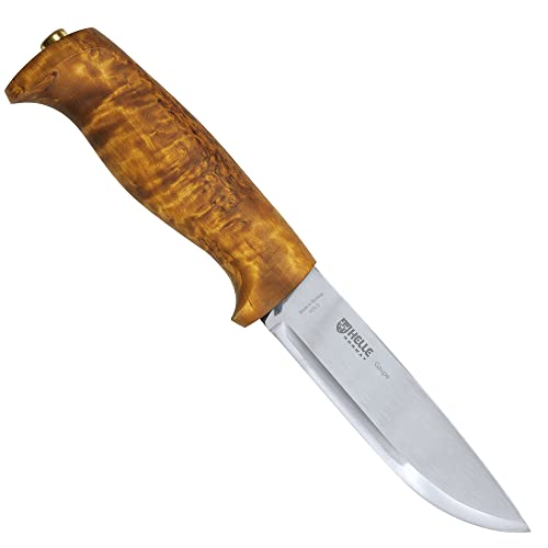 Helle - Gaupe - H3Ls Fixed Blade - Curly Birch Wood Handle