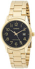 Casio - Mens Standard Analog Stainless Steel Date Watch - Gold