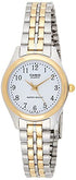 Casio - Womens White Dial Two Tone Base Metal Watch