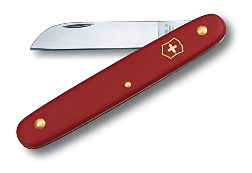 Victorinox - Floral Knife - Straight 4" Blade - Red Handle