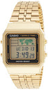 Casio - Mens Digital World Time Stainless Steel Watch