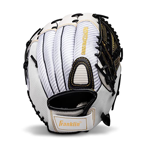 Franklin Sports - Fastpitch Softball Glove - White/Gold - 12" Righty