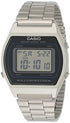 Casio - Mens Digital Retro Stainless Steel Watch - Silver