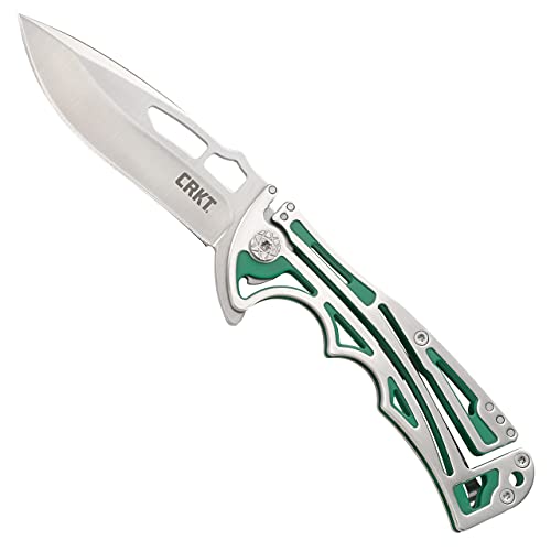 CRKT - Nirk Tighe Edc Folding Pocket Knife - Stainless Steel Plain Edge