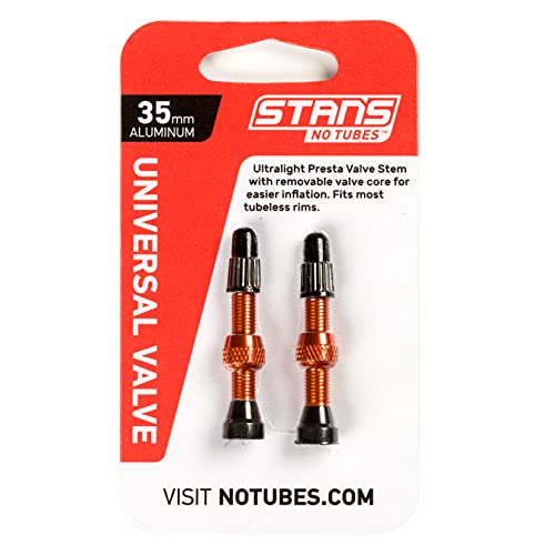 Stan's NoTubes - Presta Valve Stem Pair - Orange - 35 Mm